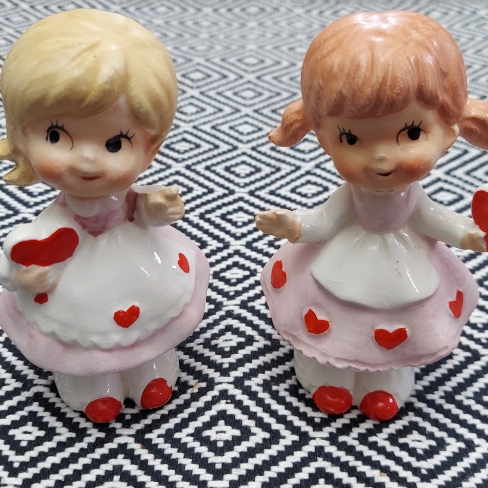 Vintage lefton valentine's girls #110